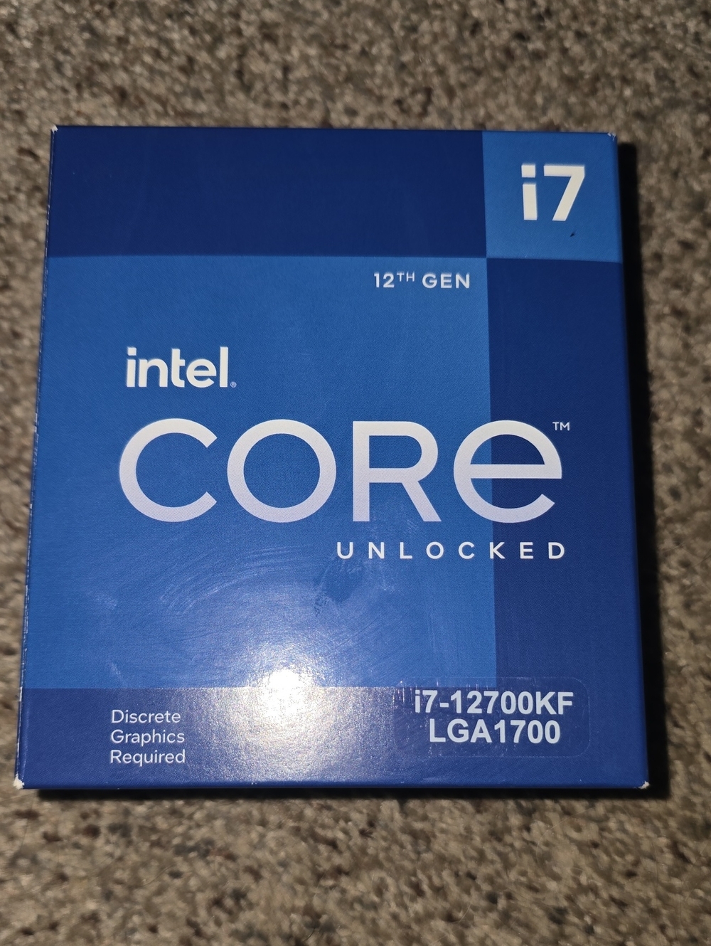Intel Core i7-12700KF Boxed CPU Packaging - Blue